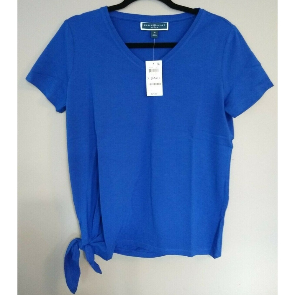 Women's XS Sporty Blue Breezy Beachy Resort Vacation Casual top NWT